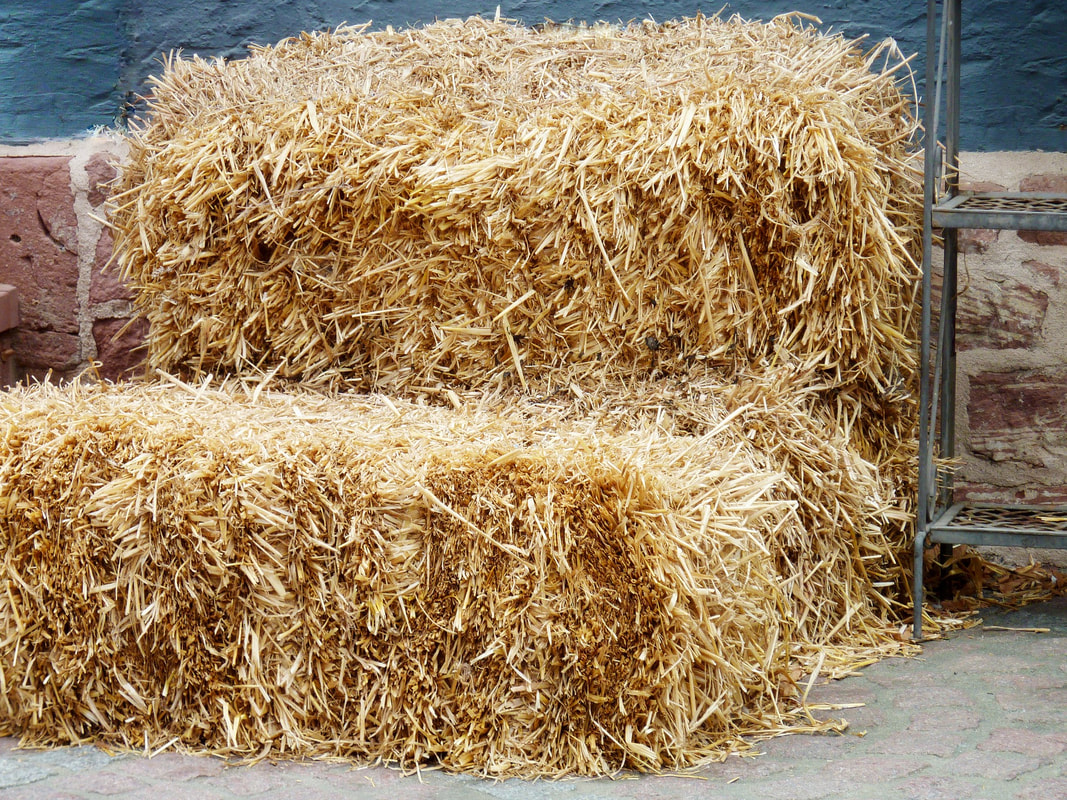 hay and straw bales