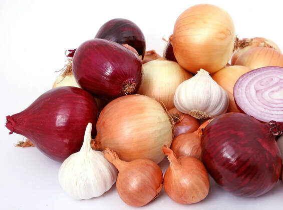 Red and Yellow Onions